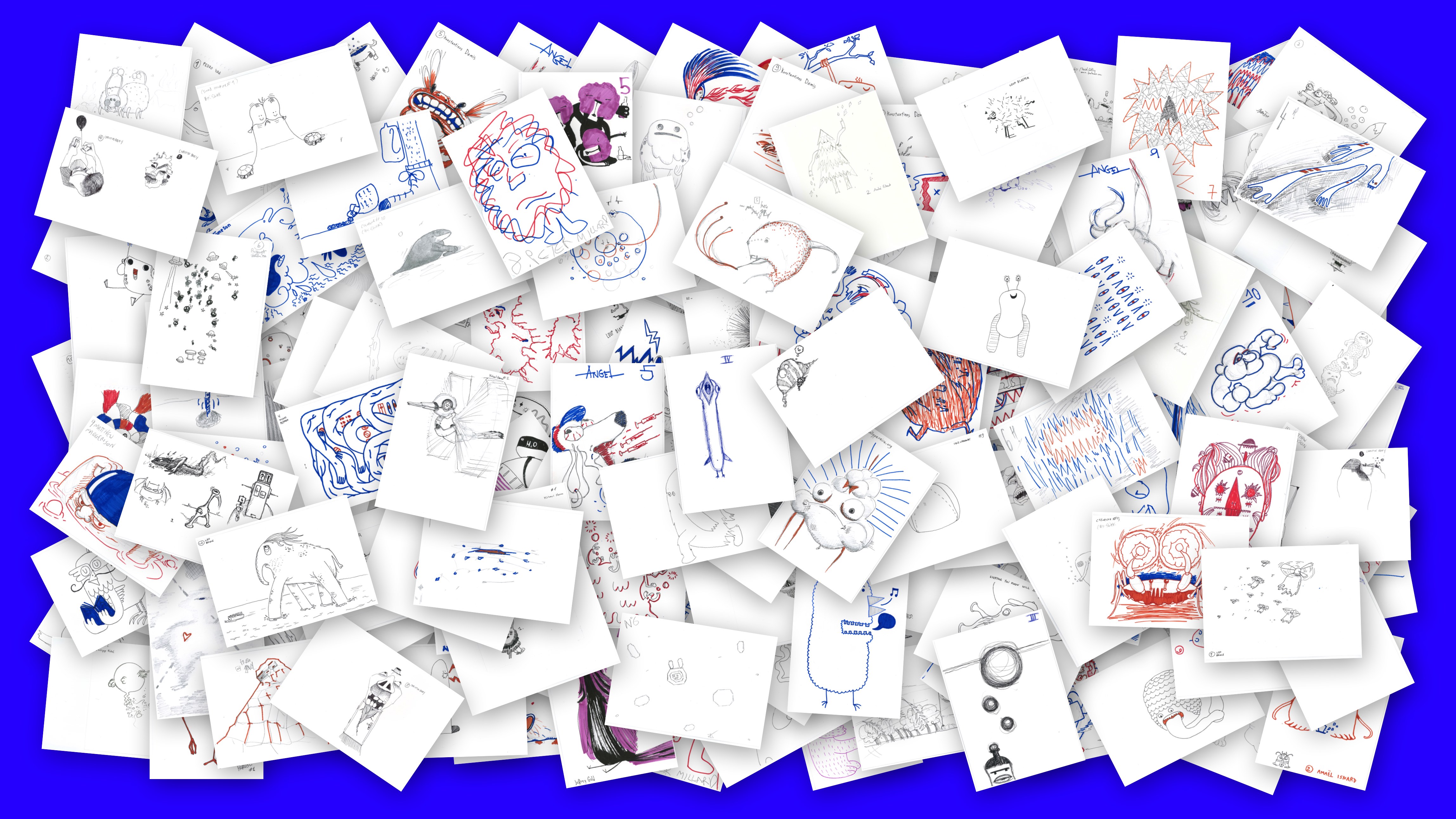 Collage of Sound Creatures artworks